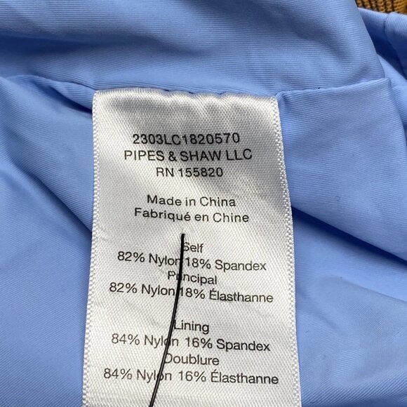 Veronica Beard Floral Ruched Strapless Midi Dress • Size 0 • Blue - Picture 8 of 8